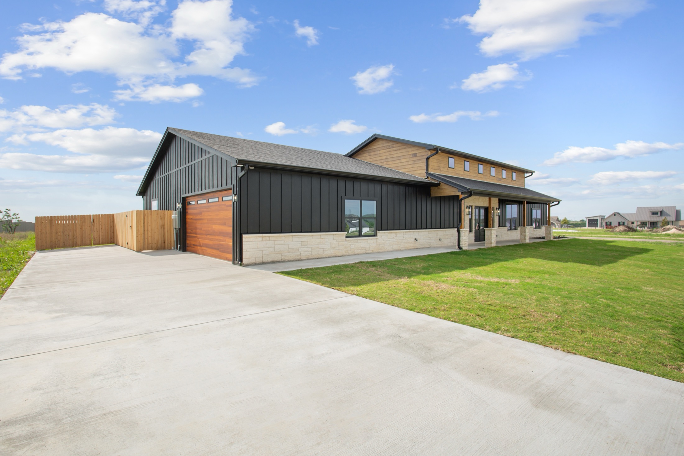 Modern farmhouse new build by M4 Builders